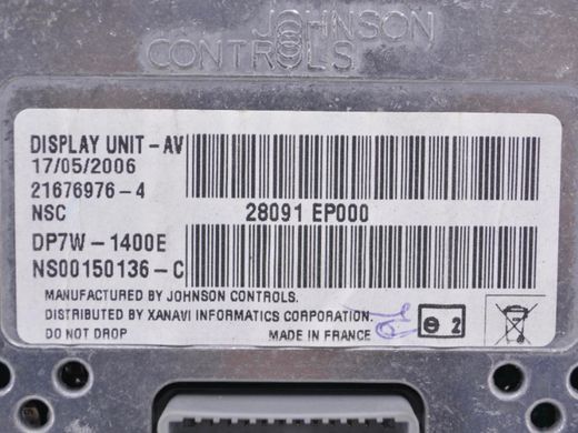 Інформаційний дисплей NISSAN PATHFINDER R51 2005-2014 28091EP000, 28091EP000, A