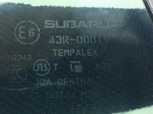 Стекло двери заднее правое SUBARU OUTBACK B14 2010-2014 62284-AJ020, 62284-AJ020, A