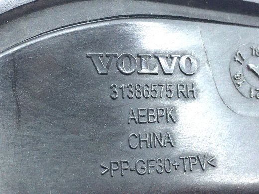Молдинг лобового скла правий зовнішній VOLVO S90 SPA 2016-2020 31386575, 31386575, A
