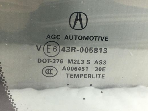 Стекло двери заднее правое ACURA RDX 2012-2018 (глухе) 73460TX4A02, 73460TX4A02, A