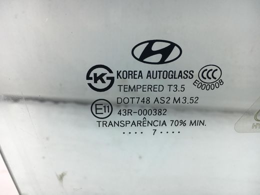 Стекло двери переднее правое HYUNDAI SANTA FE CM 2006-2009 82421-2B000, 82421-2B000, A
