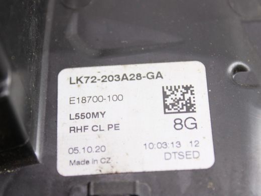 Замок двери передний правый LAND ROVER DISCOVERY SPORT L550 2019- (LR078708, 6+6 пінів) LK72203A28GA, LK72203A28GA, A