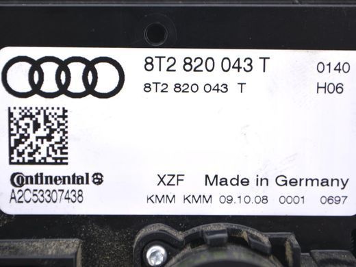 Блок управління пічкою/кліматконтролем AUDI Q5 2008-2012 8T2820043T, 8T2820043T, A