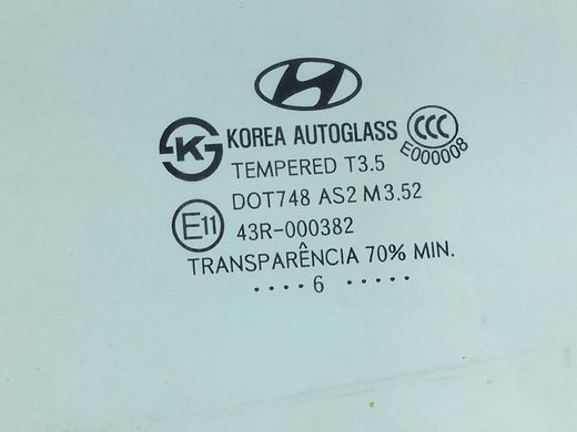 Стекло двери заднее правое HYUNDAI SANTA FE CM 2006-2009 834202B000, 834202B000, A