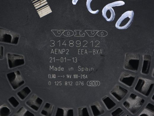 Генератор VOLVO XC60 2017- 31489212, 31489212, A