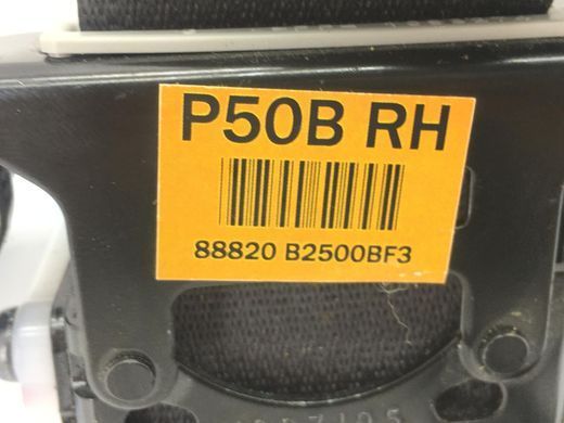 Ремінь безпеки передній правий KIA SOUL 2015-2019 88820B2500BF3, 88820B2500BF3, A
