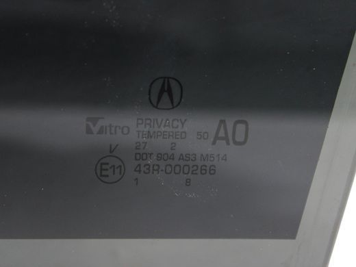 Скло дверей заднє ліве ACURA RDX 2022-2026 73450-TJB-A00, 73450-TJB-A00, B