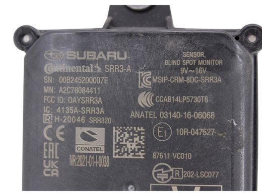 Радар задний правый SUBARU FORESTER SL 2024- 87611VC010, 87611VC010, A