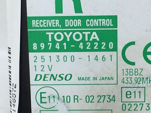 Блок управления двери TOYOTA RAV4 CA30W 2005-2010 89741-42220, 89741-42220, A