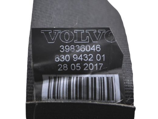 Ремінь безпеки задній лівий правий VOLVO S90 SPA 2016-2020 39836046, 39836046, A