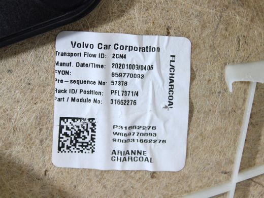 Карта двери передняя левая VOLVO S60 SPA 2019-2024 31662276, 31662276, A