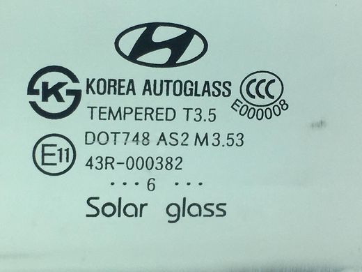 Скло дверей переднє ліве HYUNDAI SANTA FE CM 2006-2009 824112B000, 824112B000, A