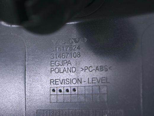 Накладка консоли задняя VOLVO XC60 2017- 31417524, 31417524, A