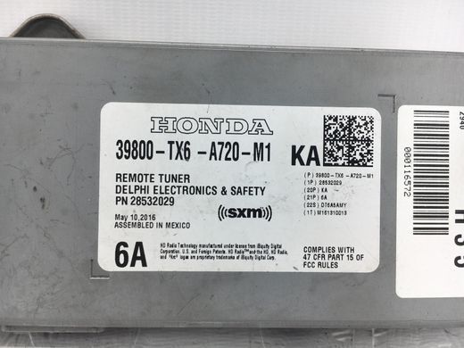Блок управления аудио ACURA ILX 2012-2018 39800-TX6-A720-M1, 39800-TX6-A720-M1, A