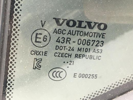 Стекло двери заднее левое VOLVO XC40 2017- 32244805, 32244805, A