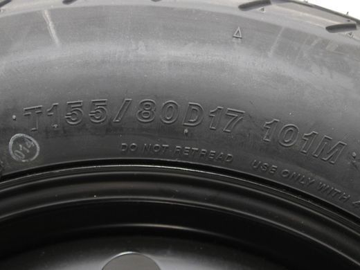 Запаска/Докатка 17 5* SUBARU FORESTER SL 2024- (диск J17х4T, PCD 5x114.3, DIA56.1, шина YOKOHAMA T155/80 D17 101M, Вʼєтнам, 2024р.) 28151FN00A, 28151FN00A, A